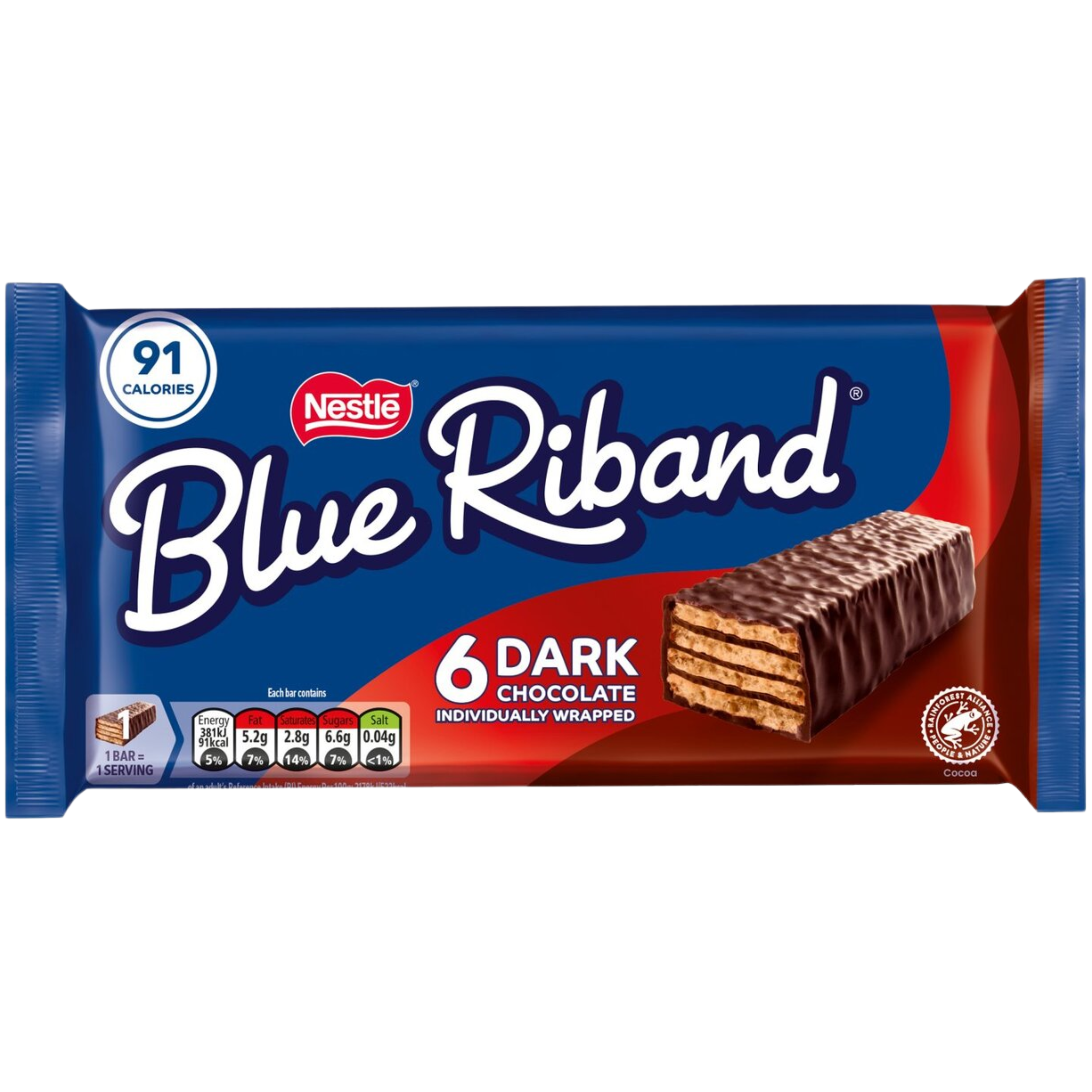 NESTLE BLUE RIBAND BISCUITS COVERED WITH DARK CHOCOLATE 6X17.5G