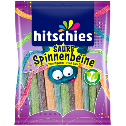 HITSCHIES SPINNENBEINE SOUR FRUIT GUMS STICKS 125G