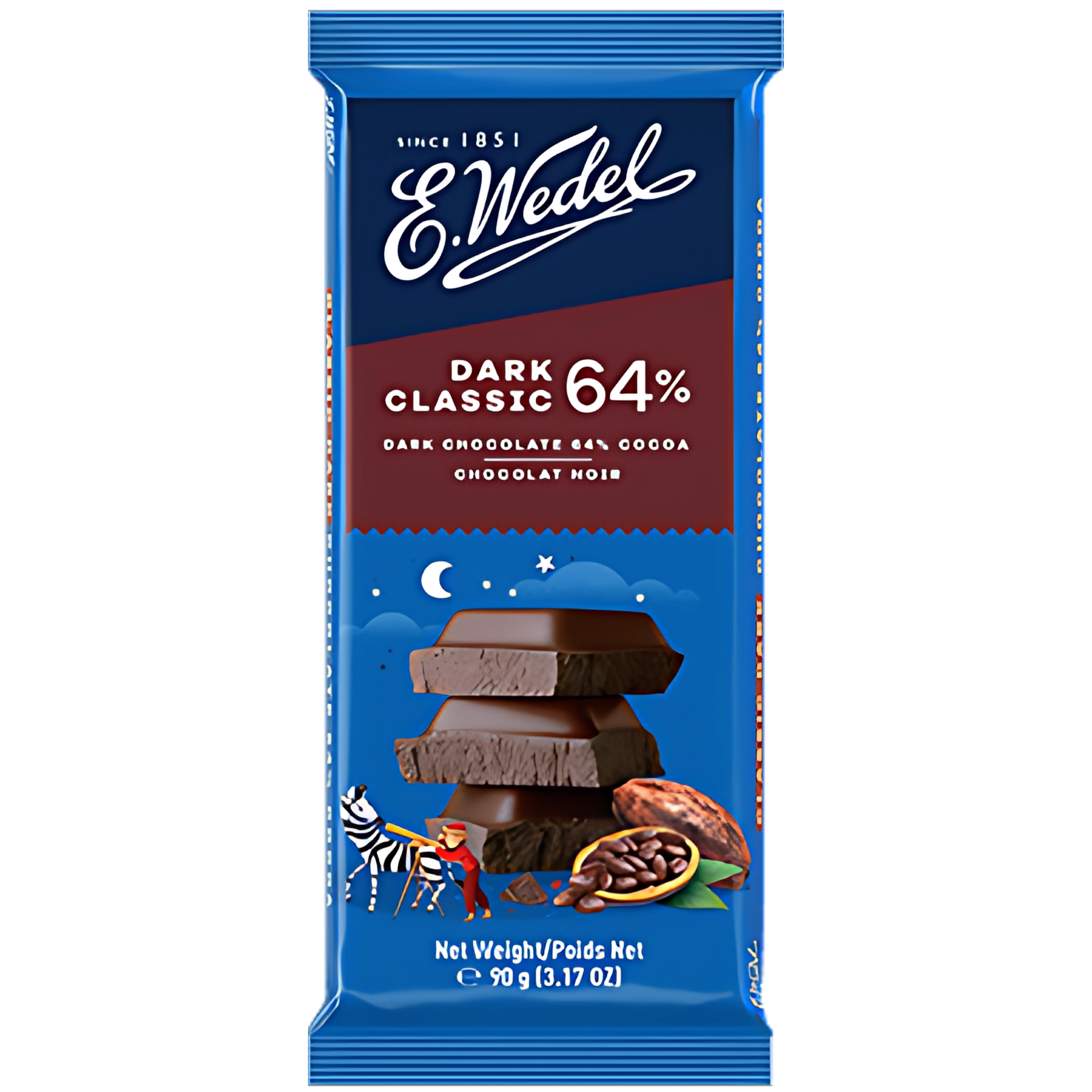 E.WEDEL DARK CLASSIC 64% COCOA CHOCOLATE 90G