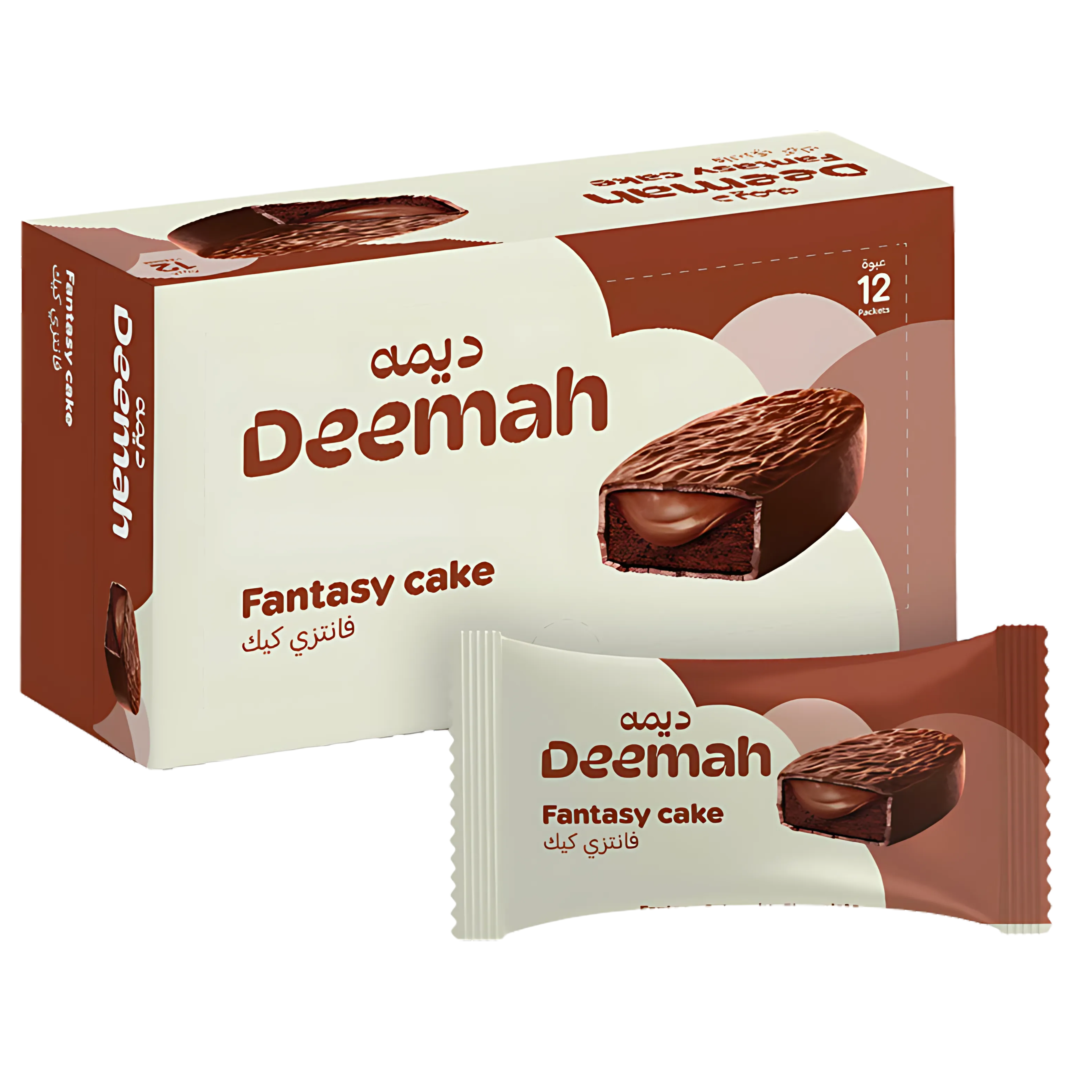 DEEMAH FANTASY CAKE FILLED WITH CHOCOLATE CREAM 12X37G