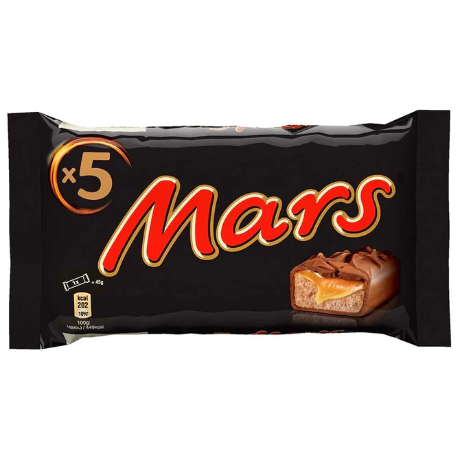 Mars Caramel Chocolate Bar 5x45g