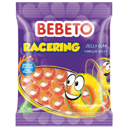 Bebeto Racering Jelly Gum With Real Fruit Juice 200g