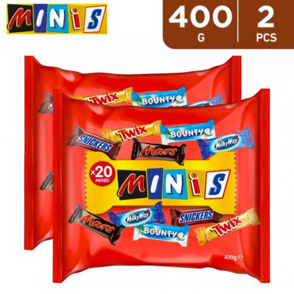 2 Pack Mix Minis Chocolate Special Offer 2x400g