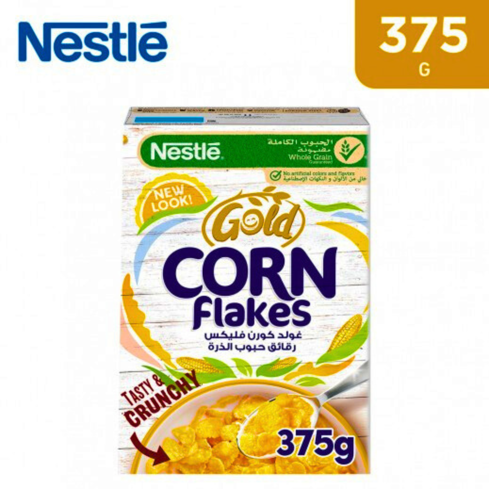 Nestle Whole Grain Gold Corn Flakes Tasty Crunchy 375g