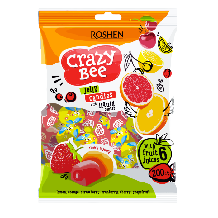 Roshen Crazy Bee Chewy & Juicy 200g