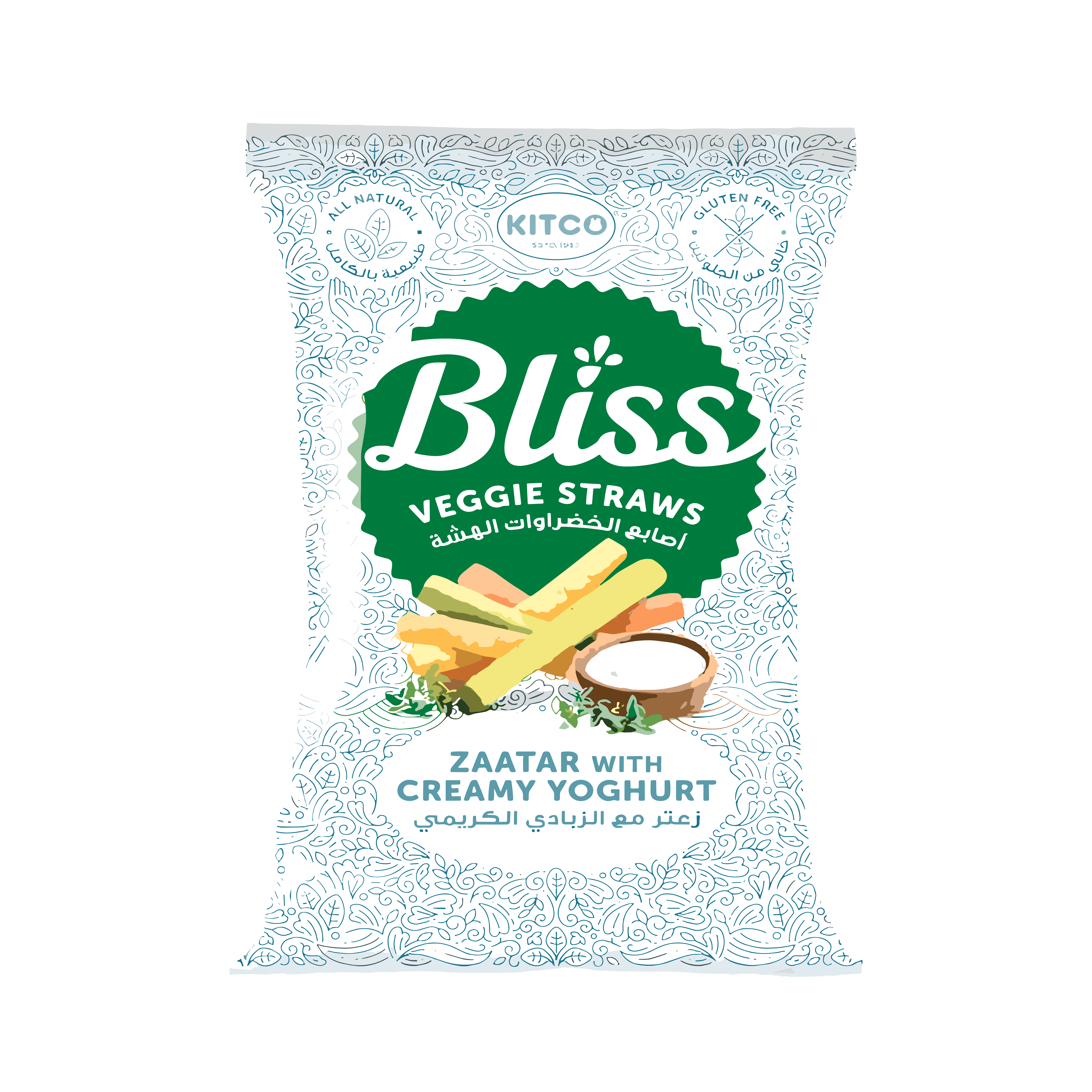 Kitco Bliss Veggie Straws Zaatar with Creamy Yoghurt 34g