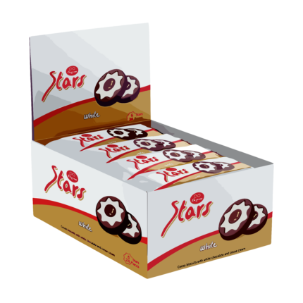 Elegance Stars White Cocoa Biscuit with Chocolate Cream 34x24g