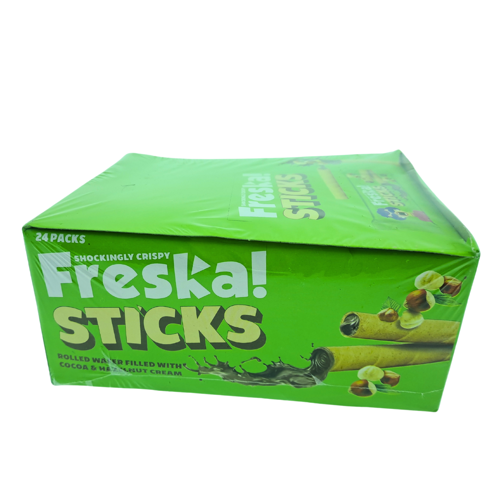 Freska Sticks Rolled Wafer Filled With Cocoa and Hazelnut Cream 24pcs