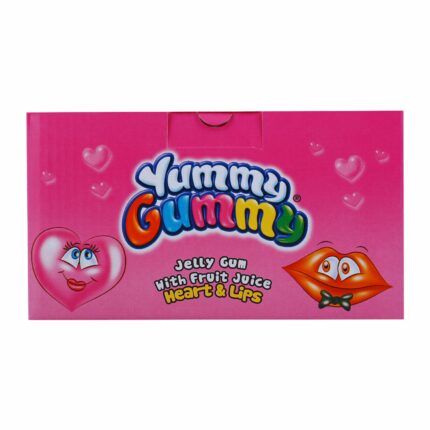 Yummy Gummy Jelly Gum with Fruit Juice Heart & Lips 24x20g