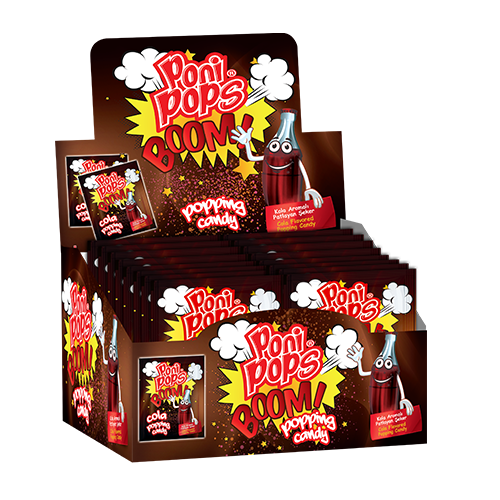 Poni Pops Boom Cola Flavour Candy 40x4g