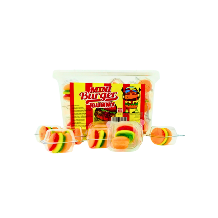 Mini Burger Gummy Candy 50x9g