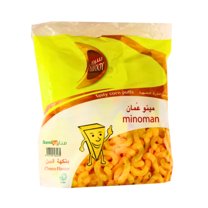 Minoman Tasty Corn Puffs With Cheese Flavour 22x12g