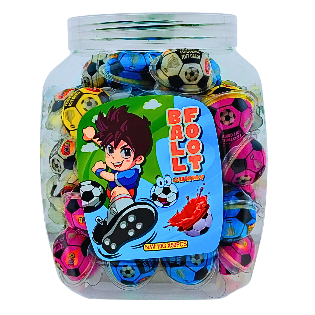 Football Gummy Jam Filled 50pcs