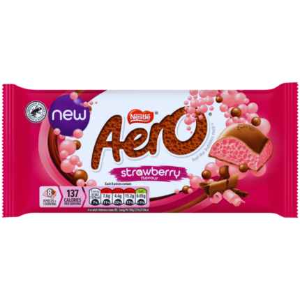 Aero Strawberry Flavour Chocolate 90g