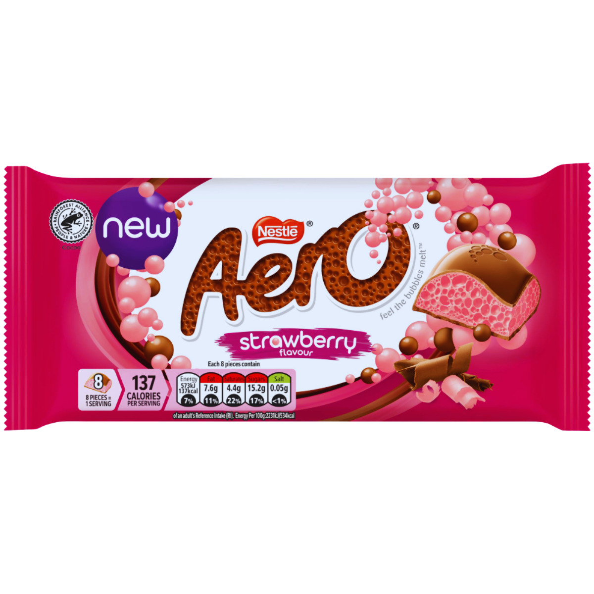 Aero Strawberry Flavour Chocolate 90g