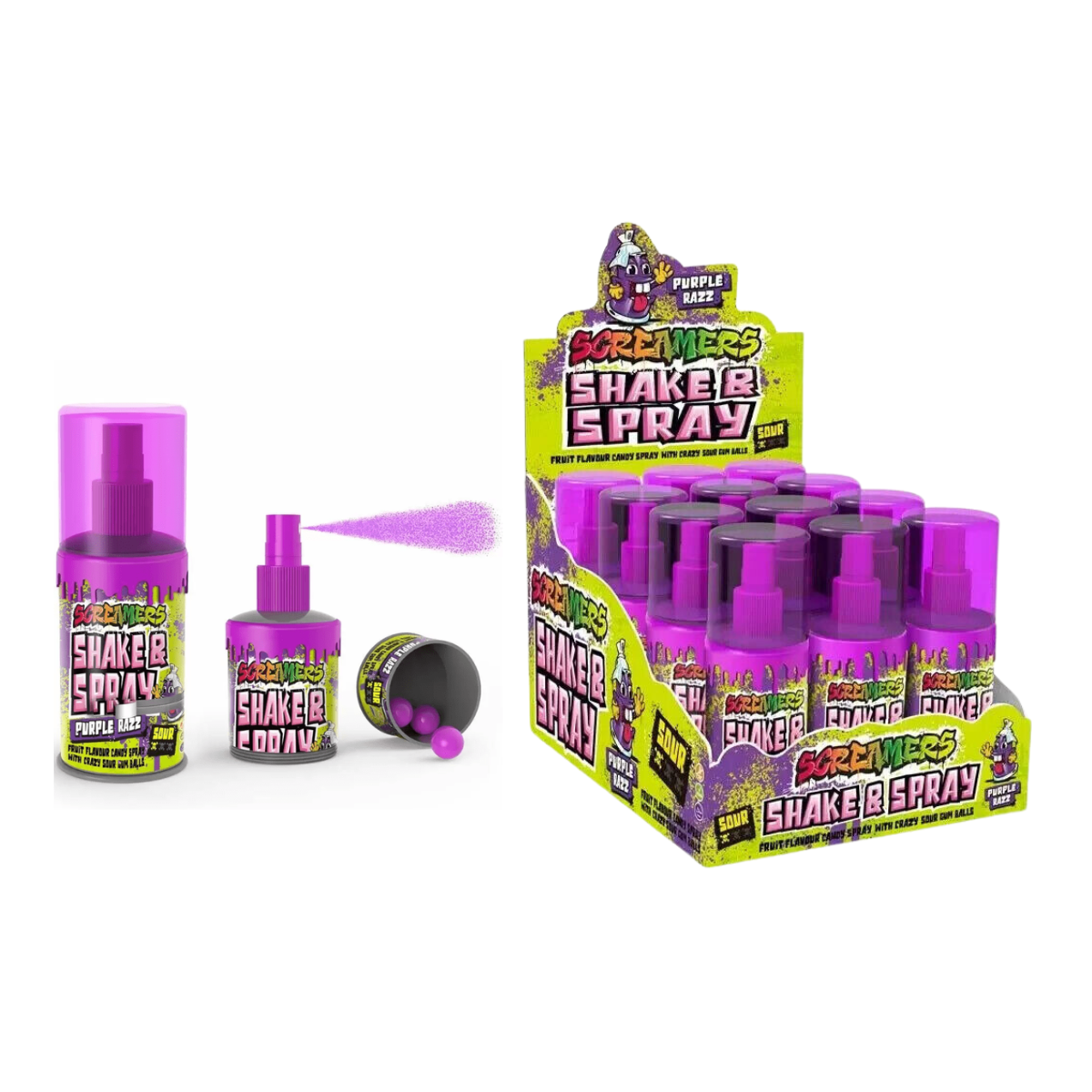 Zed Candy Screamers Shake&Spray Purple Razz 12x60ml